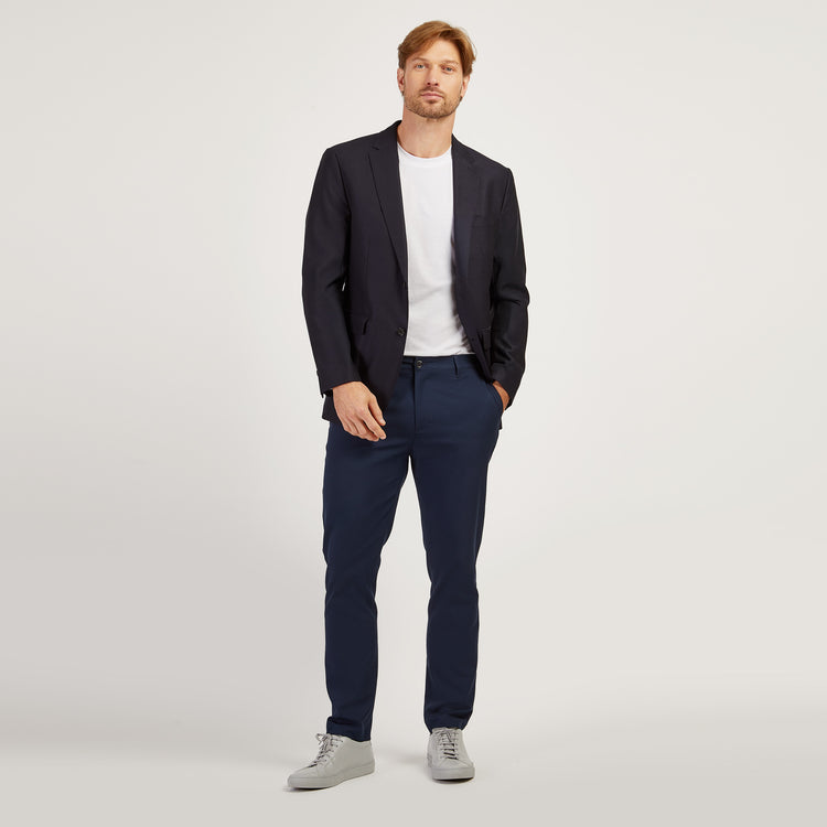 Men wearing White Luxe Stretch Tee