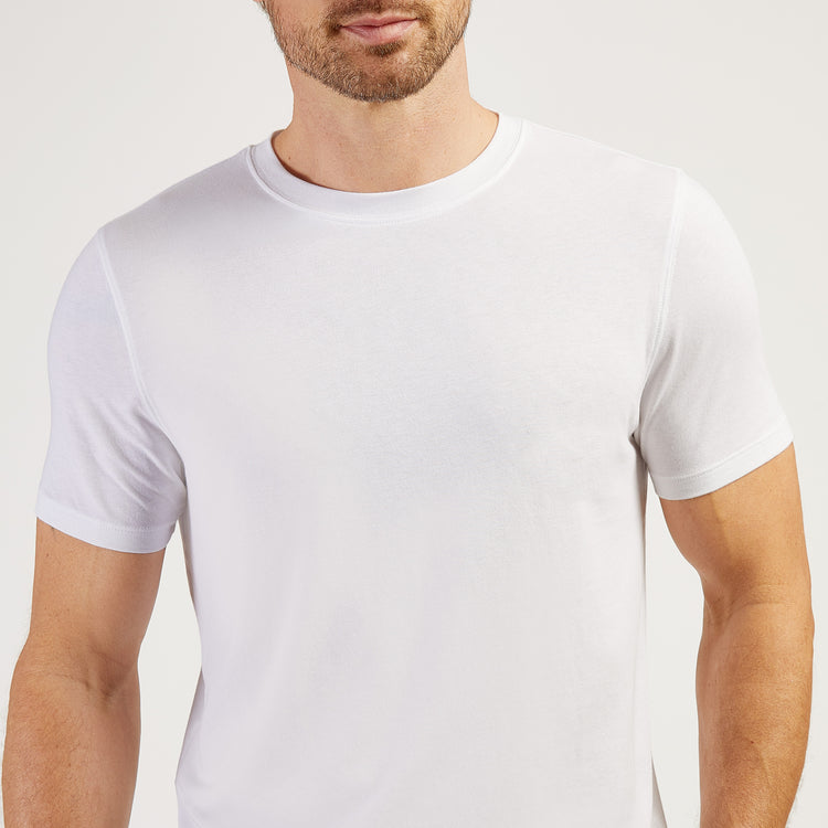 Men wearing Blanco Luxe Stretch Tee