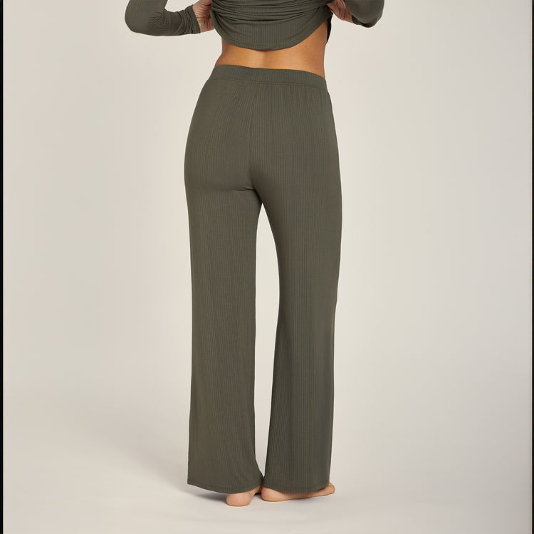 Women wearing Evergreen Lounge Wide Leg Pants
