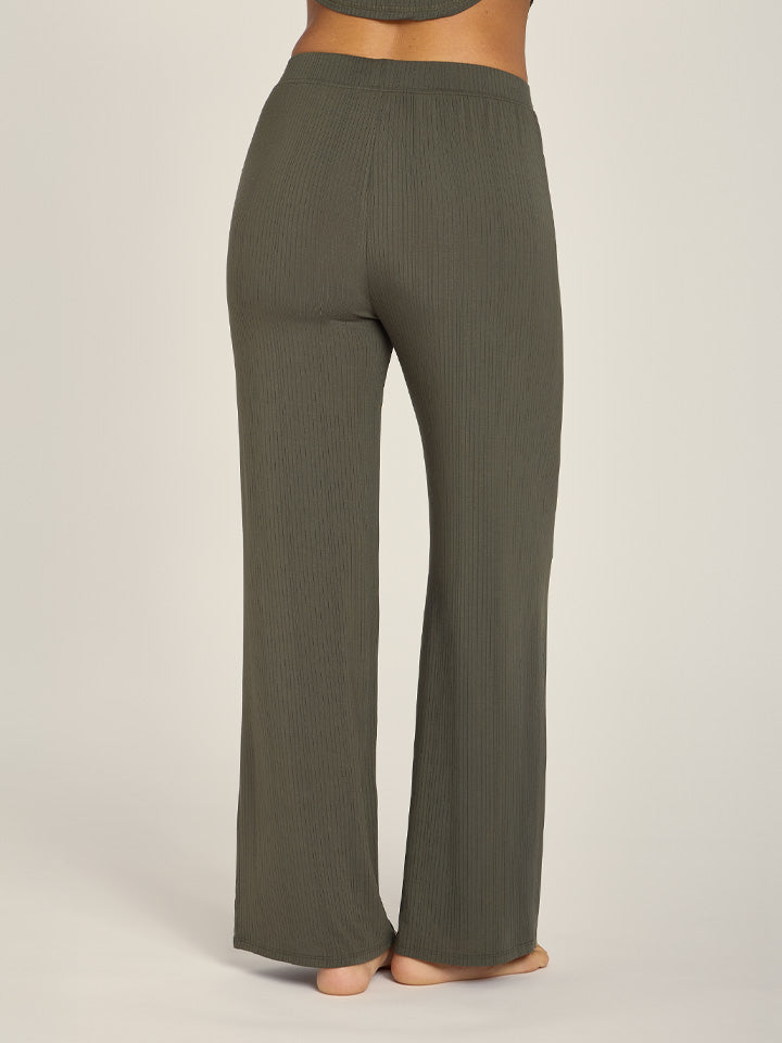 Women wearing Evergreen Lounge Wide Leg Pants