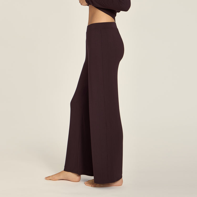 Women wearing Espresso Lounge Wide Leg Pants
