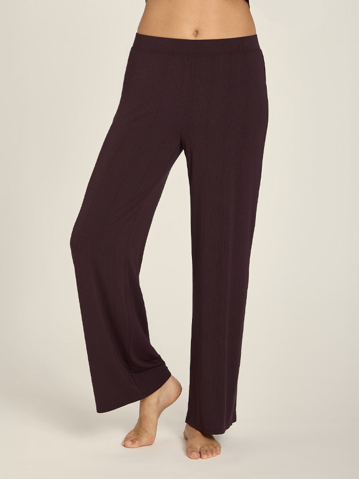 Women wearing Espresso Lounge Wide Leg Pants