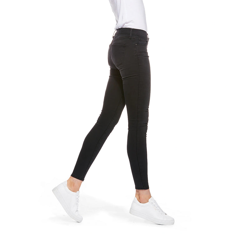 Women wearing Dark Gray Mid Rise Skinny Orchard Jeans