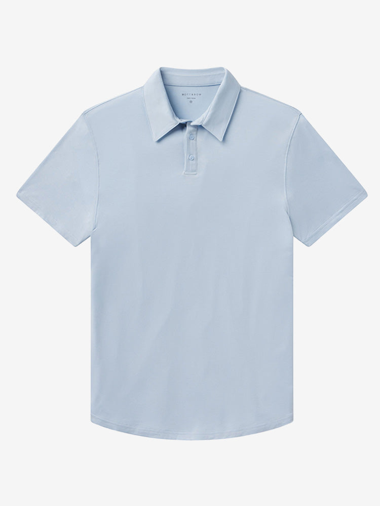 Men wearing Ice Blue Luxe Performance Polo