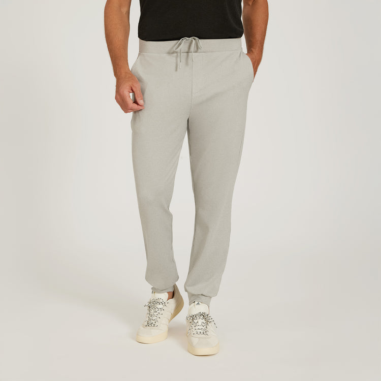 Men wearing Silver Gray Heather Performance Stretch Jogger