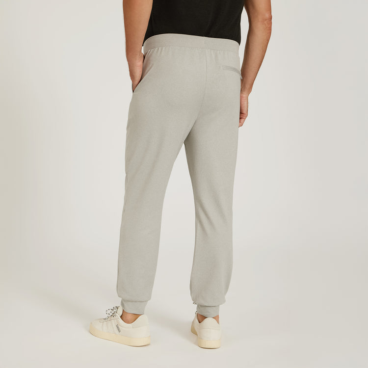Men wearing Silver Gray Heather Performance Stretch Jogger