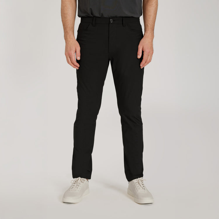 Men wearing Black 5 Pocket Travel Pants