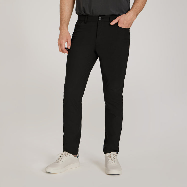 Men wearing Black 5 Pocket Travel Pants
