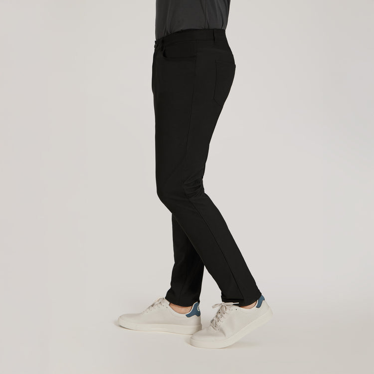Men wearing Black 5 Pocket Travel Pants