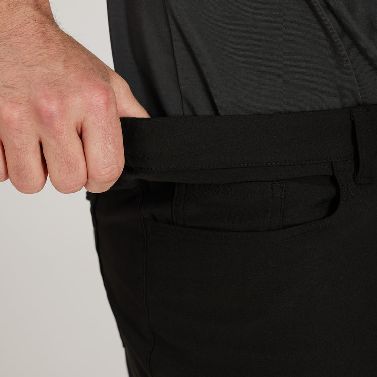 Men wearing Black 5 Pocket Travel Pants