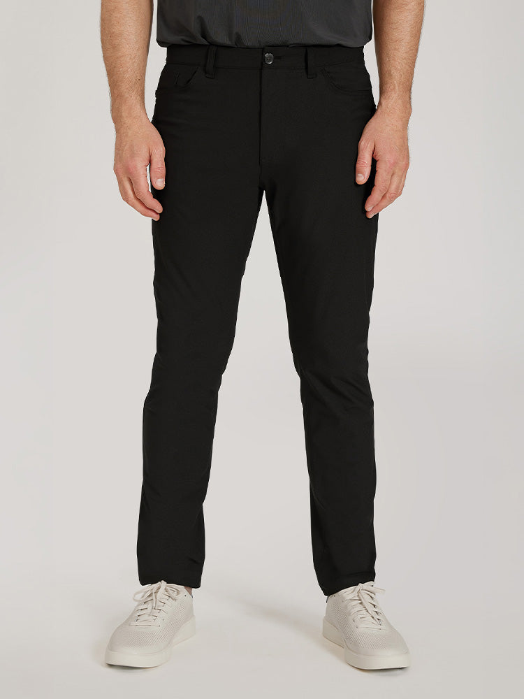 Men wearing Black 5 Pocket Travel Pants
