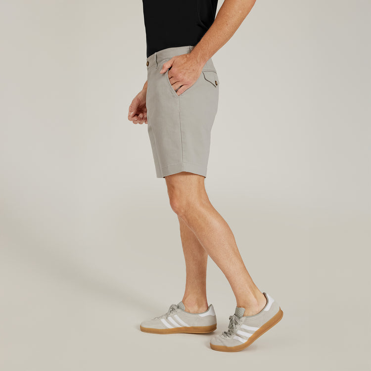 Men wearing Silver Stretch Chino Short