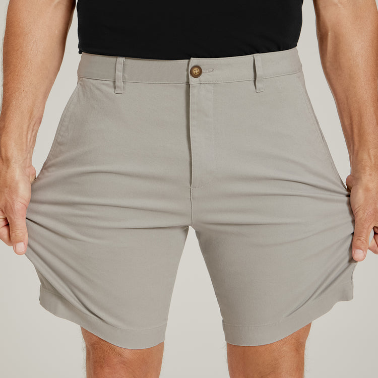 Men wearing Silver Stretch Chino Short