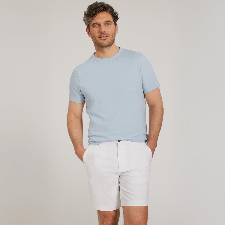 Men wearing White Stretch Chino Short