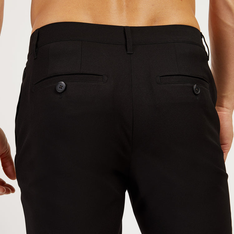Men wearing Black Tech Slim Pants