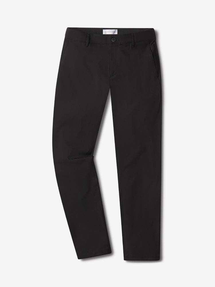 Men wearing Black Tech Slim Pants