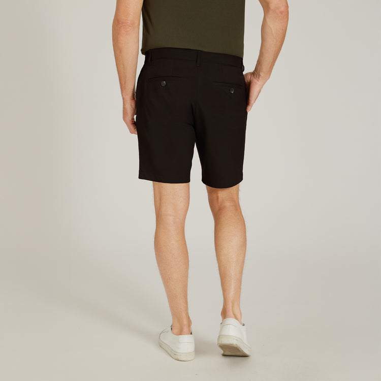 Men wearing Black Tech Shorts