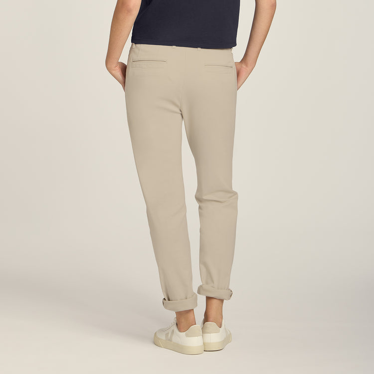 Women wearing Ecru Unisex Chino Pants