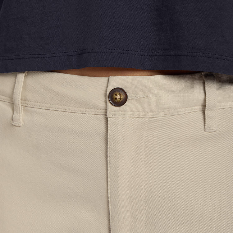 Women wearing Ecru Unisex Chino Pants