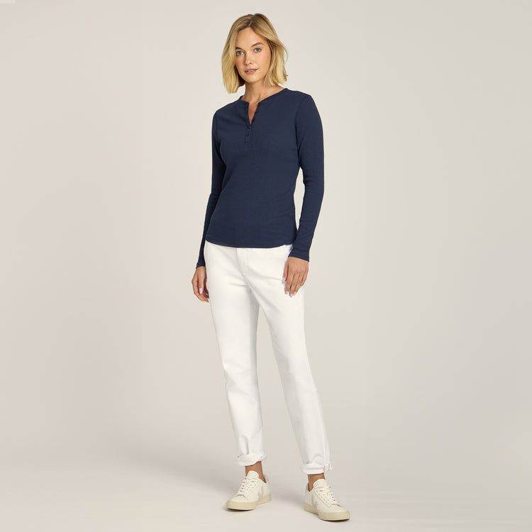 Women wearing White Unisex Chino Pants