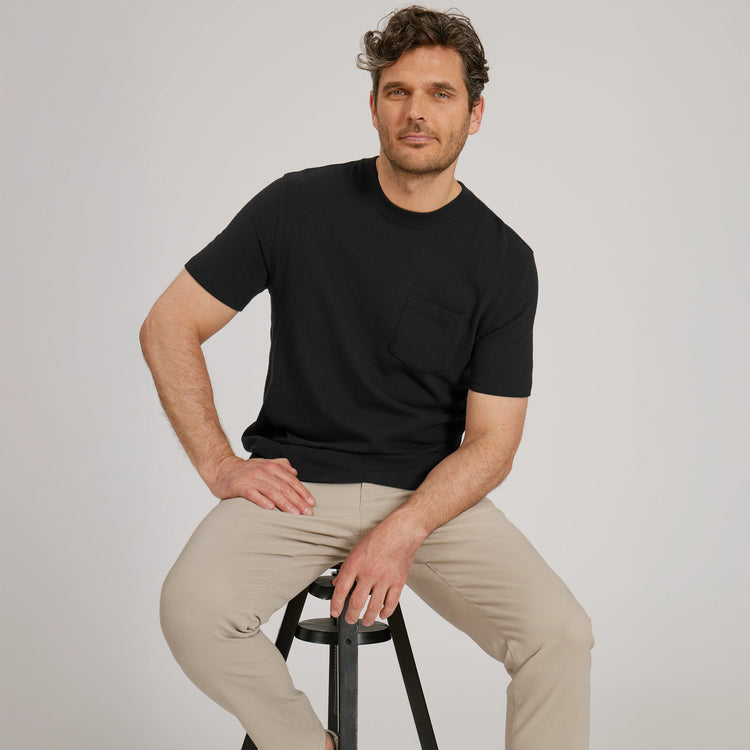 Men wearing Ecru Everyday Comfort Chino Slim Pants