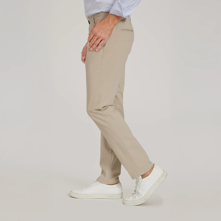 Men wearing Ecru Everyday Comfort Chino Slim Pants