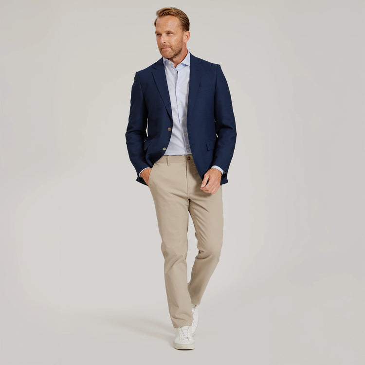 Men wearing Ecru Everyday Comfort Chino Slim Pants