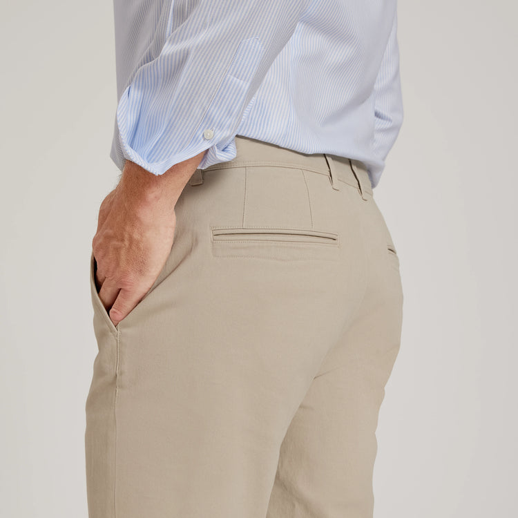 Men wearing Ecru Everyday Comfort Chino Slim Pants