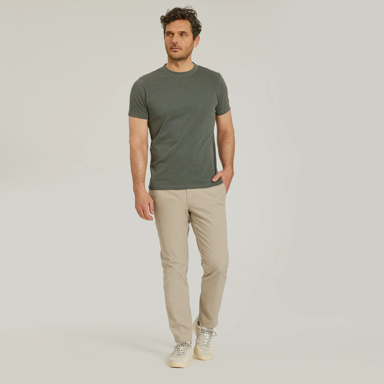 Men wearing Ecru Everyday Comfort Chino Slim Pants