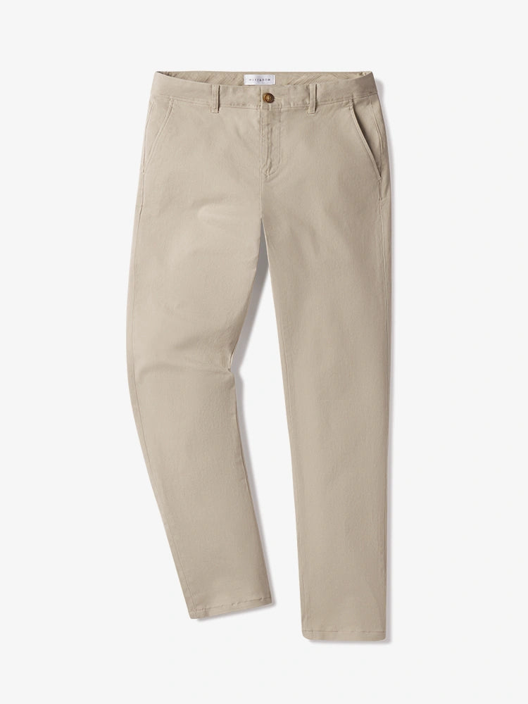 Men wearing Ecru Everyday Comfort Chino Slim Pants