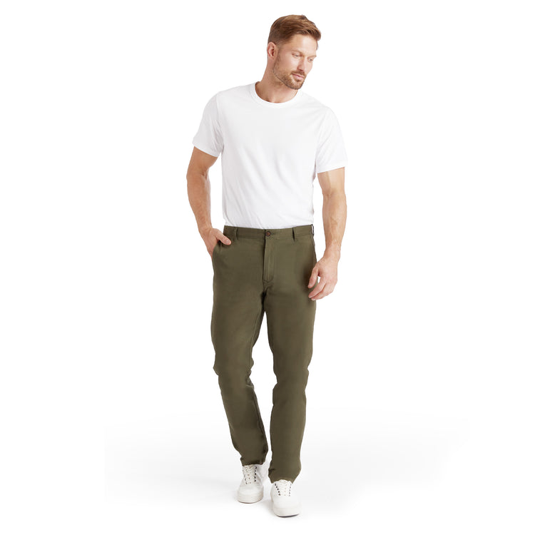 Men wearing Green Everyday Comfort Chino Slim Pants