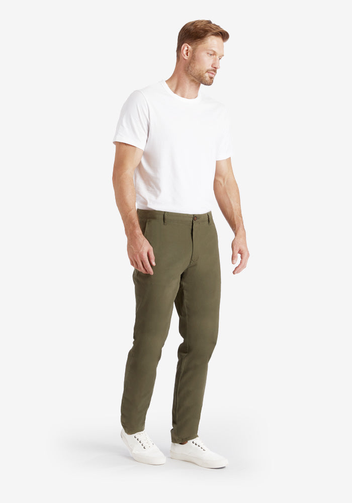 Men wearing Green Everyday Comfort Chino Slim Pants