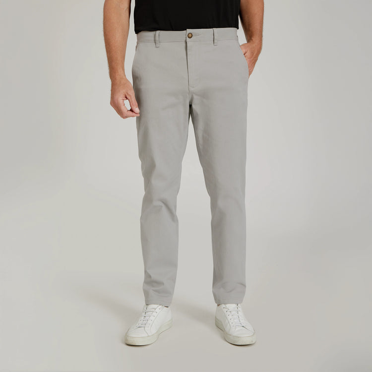 Men wearing Silver Everyday Comfort Chino Slim Pants