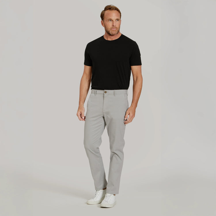 Men wearing Silver Everyday Comfort Chino Slim Pants