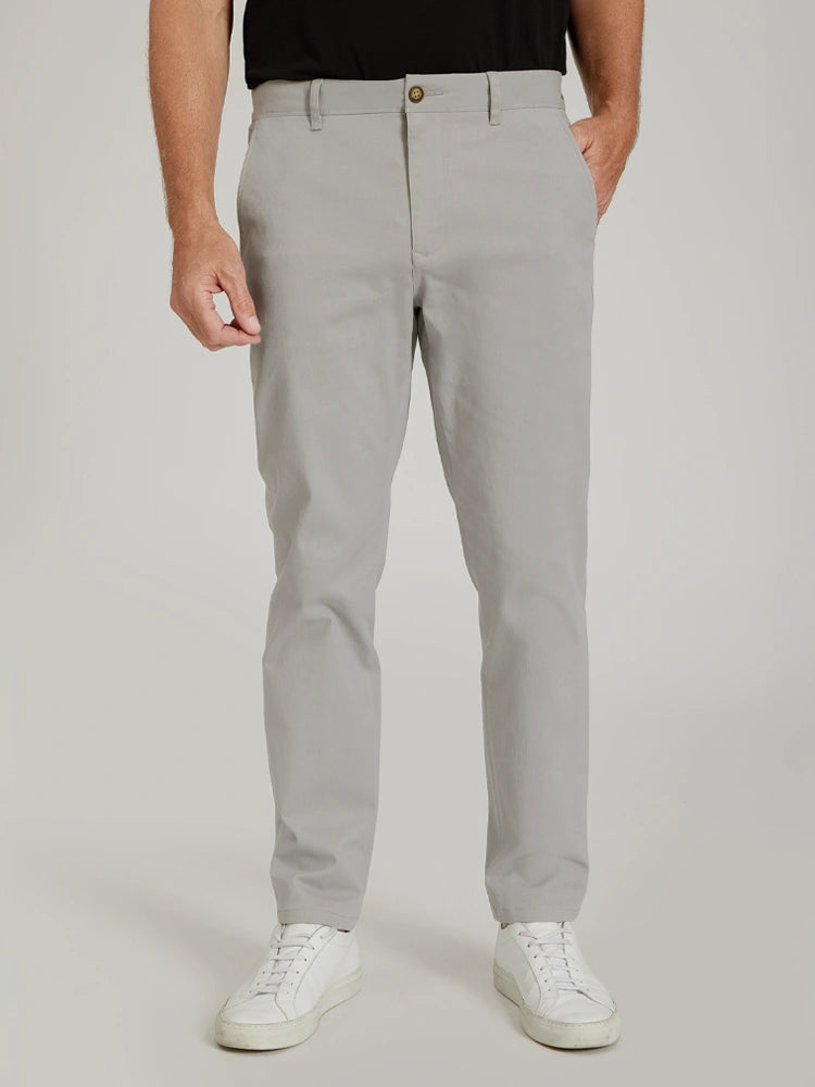 Men wearing Silver Everyday Comfort Chino Slim Pants