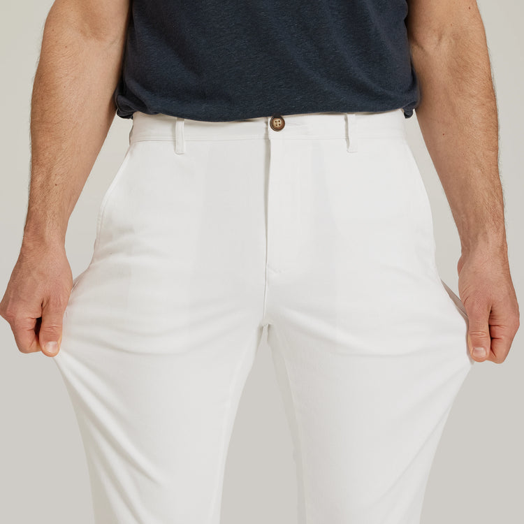 Men wearing White Everyday Comfort Chino Slim Pants