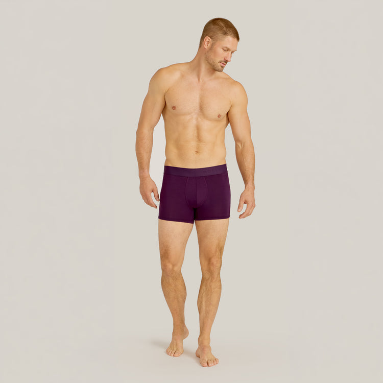 Men wearing Egg Plant Second Skin Trunk