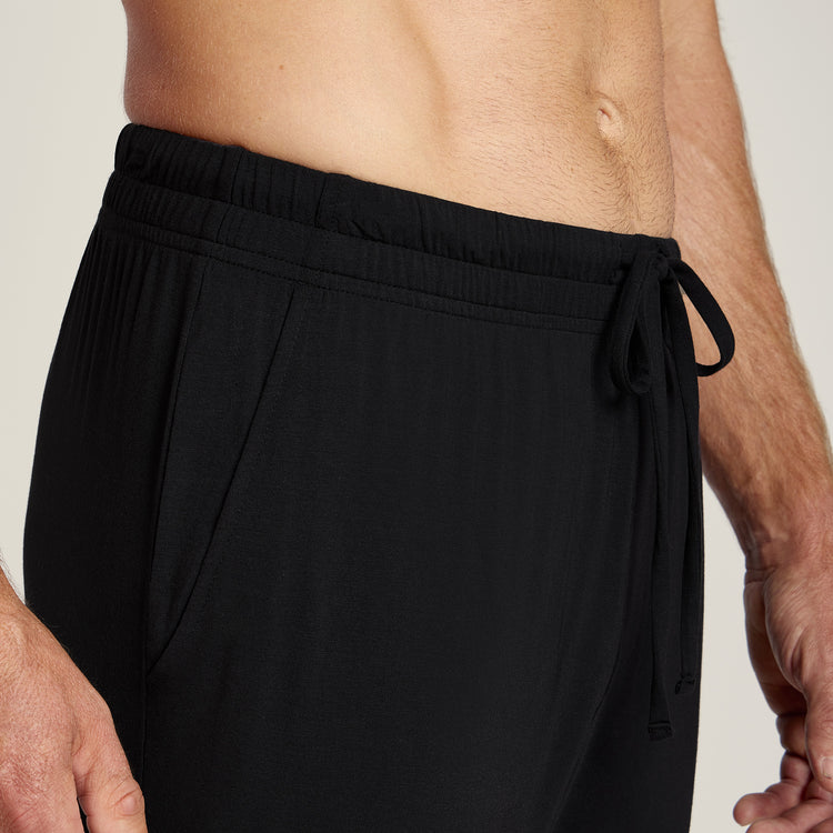 Men wearing Black Pajama Pants