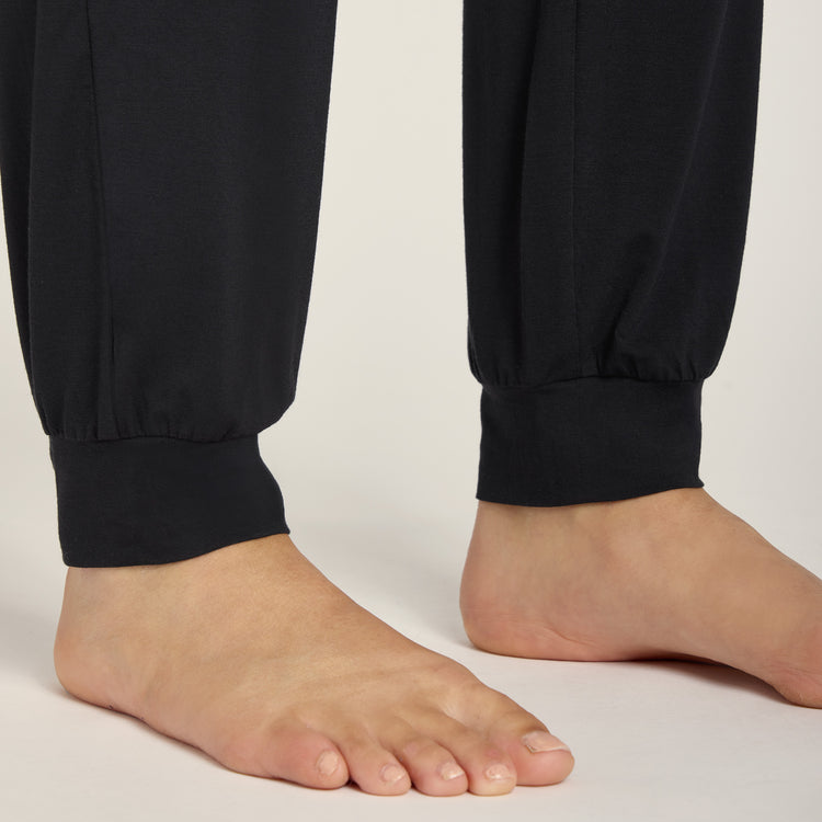 Men wearing Black Pajama Pants