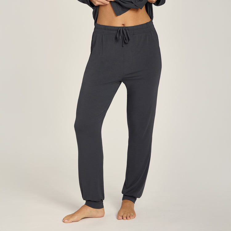 Women wearing Dark Gray Pajama Pants