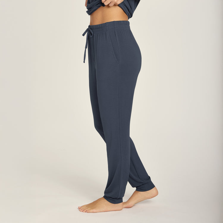 Women wearing Graphite Blue Pajama Pants