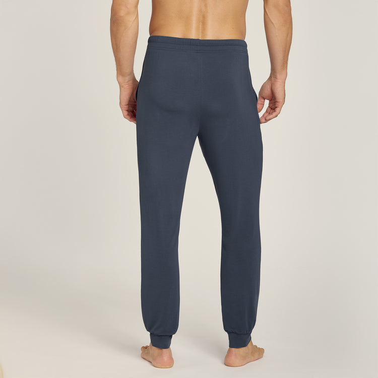 Men wearing Graphite Blue Unisex Pajama Pants