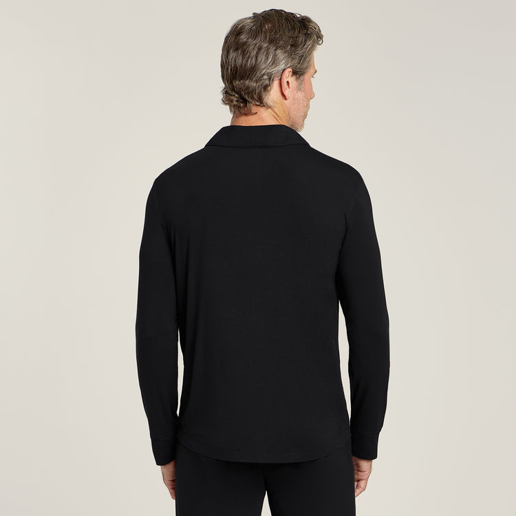 Men wearing Black Pajama Shirt
