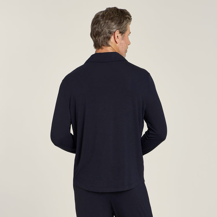 Men wearing Navy Pajama Shirt