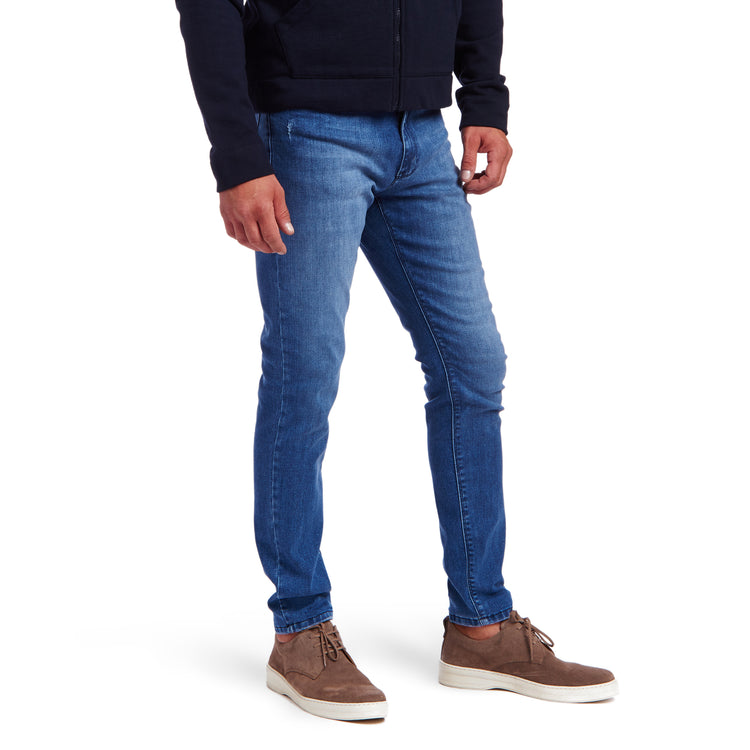 Men wearing Azul medio Skinny Staple Jeans