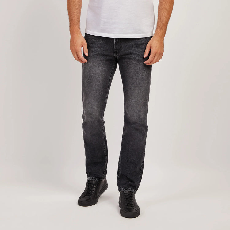 Men wearing Stone Medium Gray Mott&Bow | Slim Stone Jeans tt
