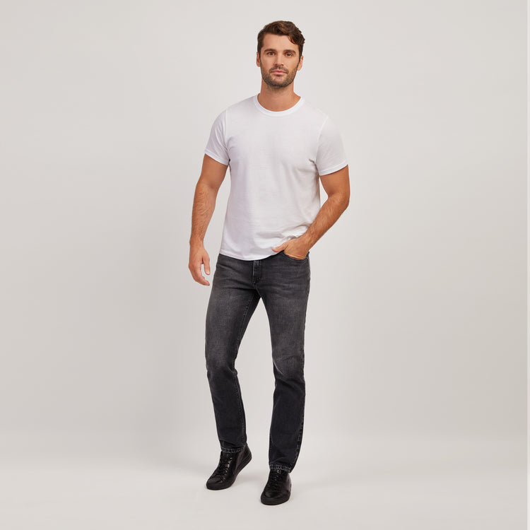 Men wearing Dark Gray Slim Allen Jeans