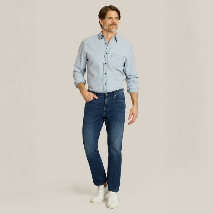 Men wearing Midnight Blue Slim Hubert Jeans