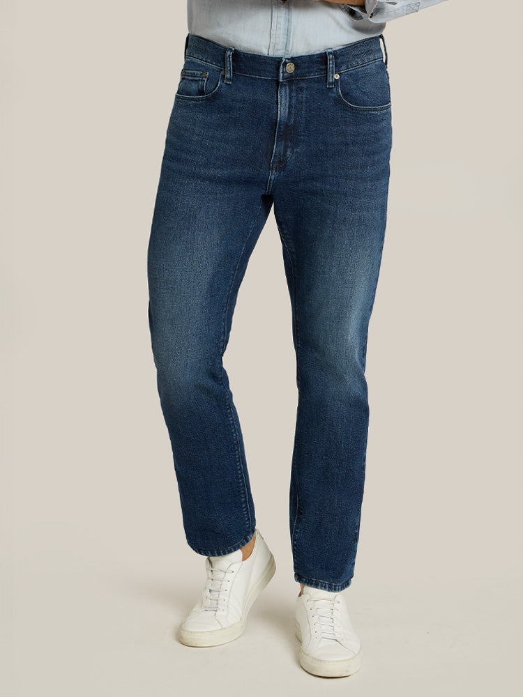 Men wearing Midnight Blue Slim Hubert Jeans