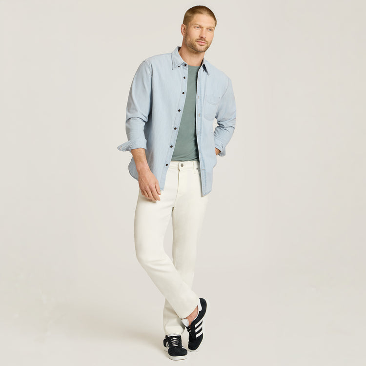 Men wearing White Slim Lloyd Jeans
